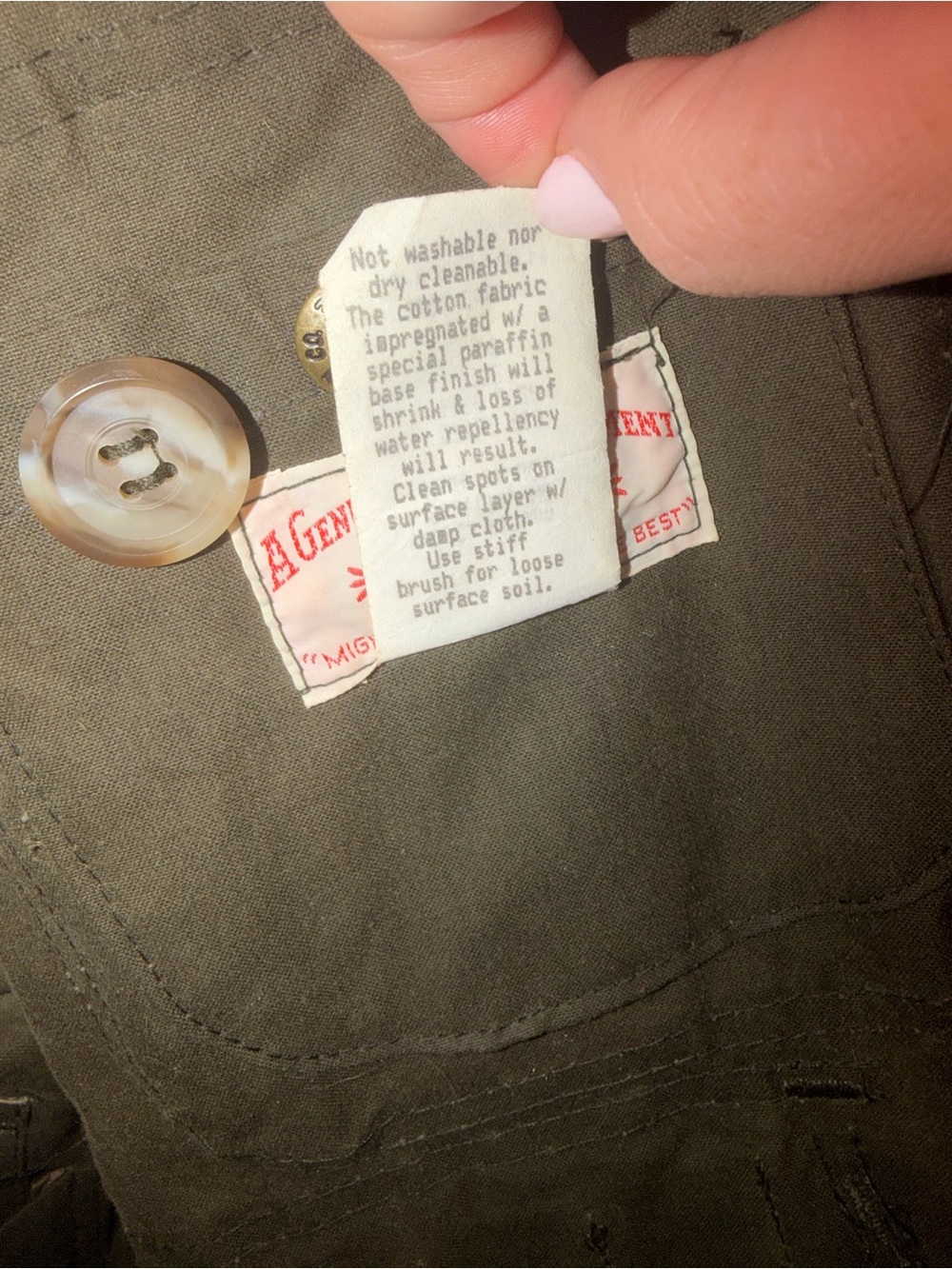 Vintage Filson Style 462 Oil Finish Tin Cloth Hunting Jacket Waxed Canvas USA - Picture 12 of 13